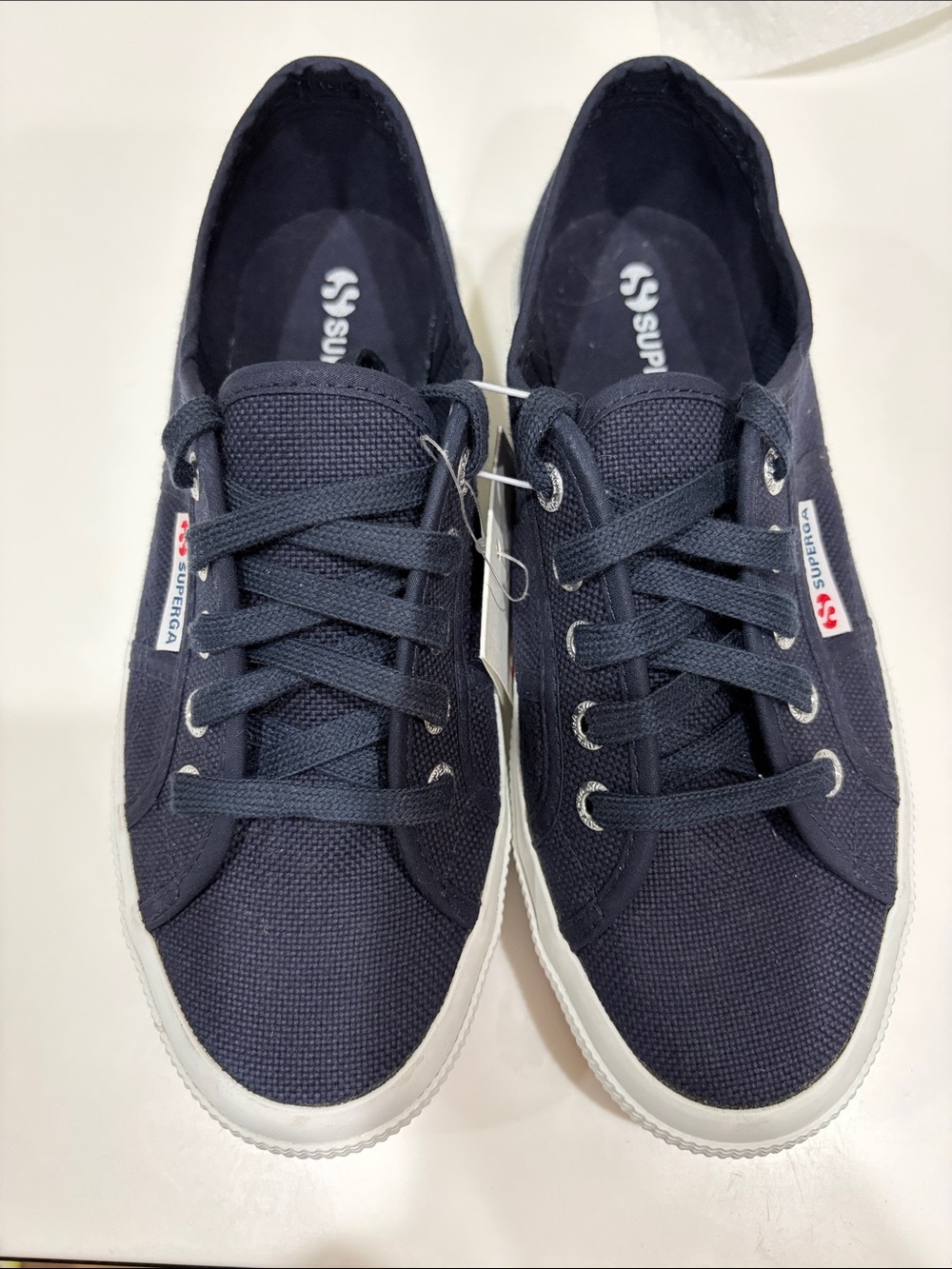Superga Italian Canvas Low-Top Women's Sneakers in Navy Size 7 NWT
